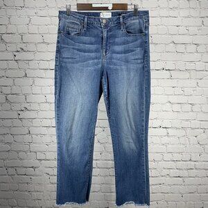 Parker Smith Blue Jeans Boss Lady Straight Leg Made In USA Stretch Size 31